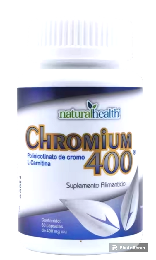 Chromium 400 con L Carnitina  60 cápsulas