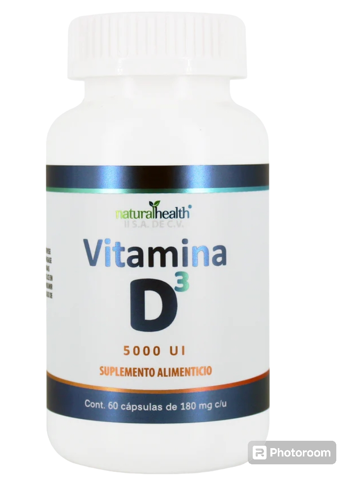 Vitamina D3 5000UI  con 60 capsulas