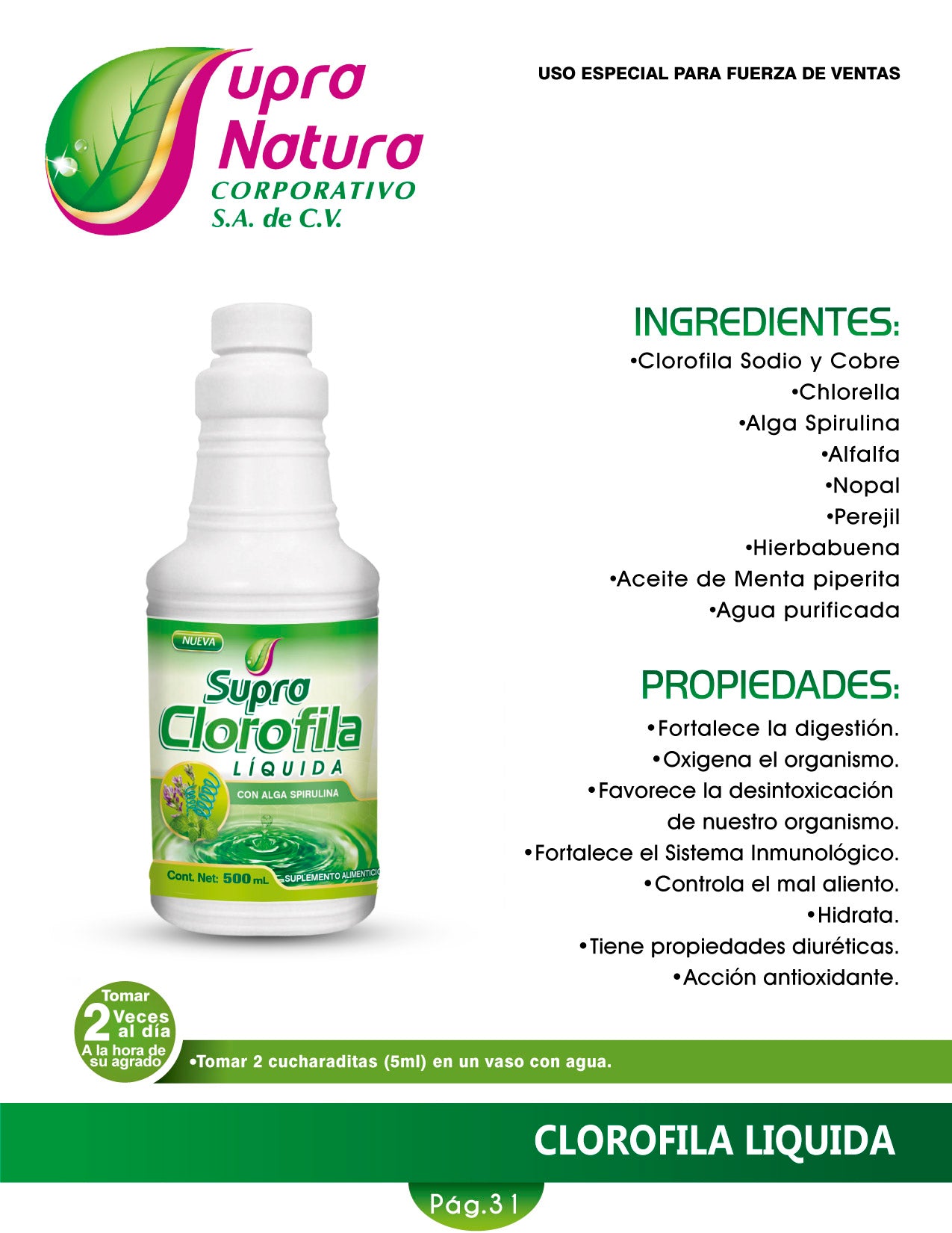 Clorofila Liquida 500 ml